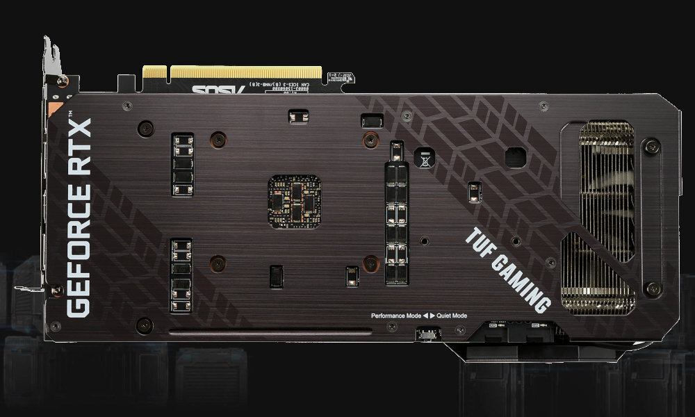 ASUS TUF Gaming GeForce RTX 3070 V2 LHR 8GB tyl