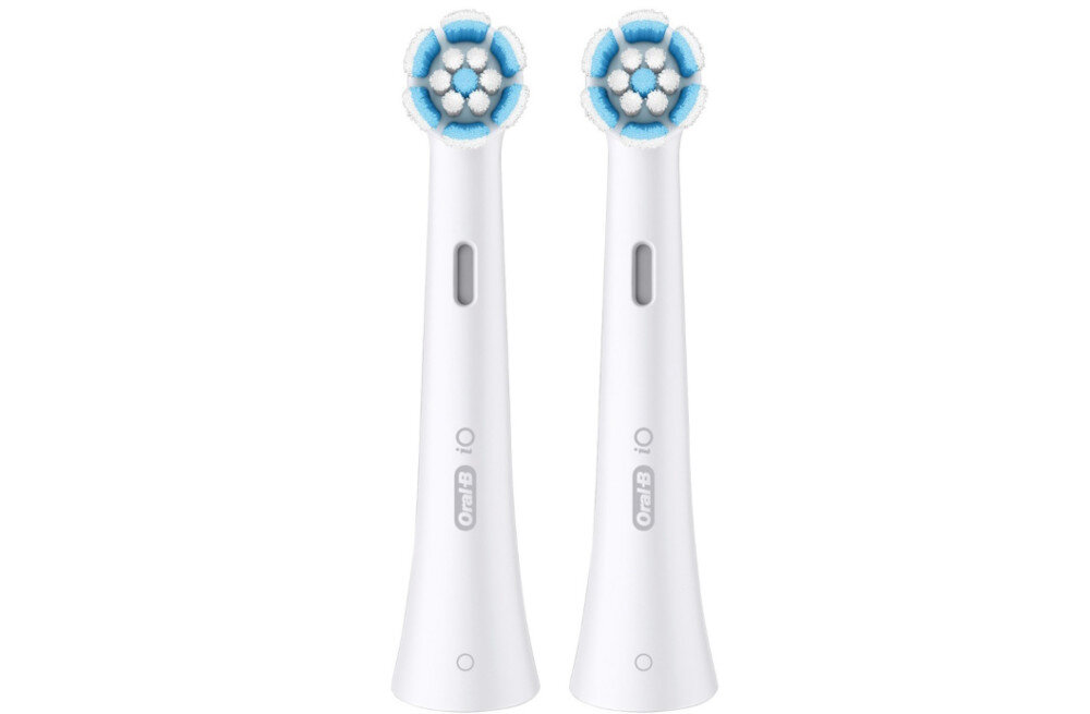 Oryginalna końcówka szczoteczki ORAL-B iO Sanfte Reinigung (2 szt.) (Delikatna dla dziąseł) troska o dziąsła Delikatny masaż dziąseł  z myślą o wrażliwych zębach i dziąsłach Bardzo cienkie włókna Trzymiesięczna trwałość i wskaźnik zużycia 