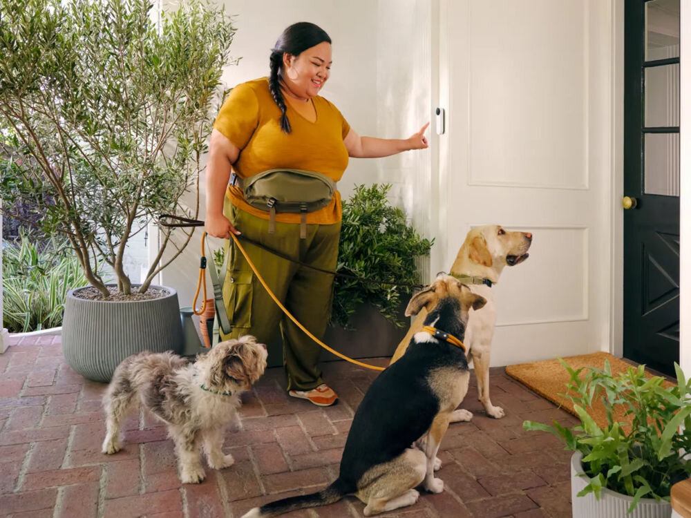 Wideodomofon GOOGLE Nest Doorbell Ivy GA02075-US Wi-Fi/Bluetooth pole widzenia głośnik mikrofon