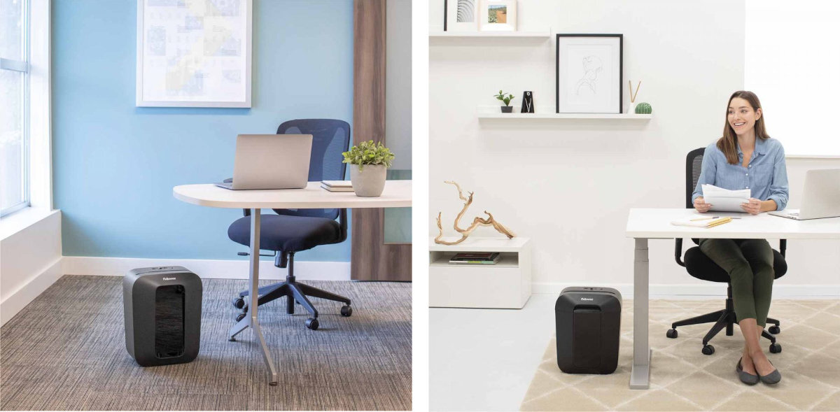 Niszczarka FELLOWES LX50 + Zszywacz LX850 ciecie dokumentow spietych i kart kredytowych