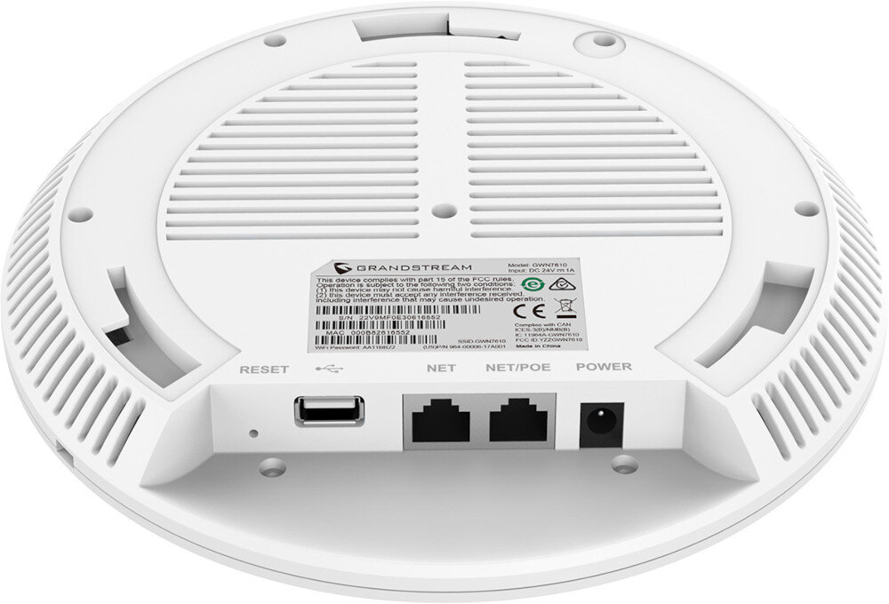 Punkt dostępu GRANDSTREAM GWN7615 wymiary montaż zasilanie prąd