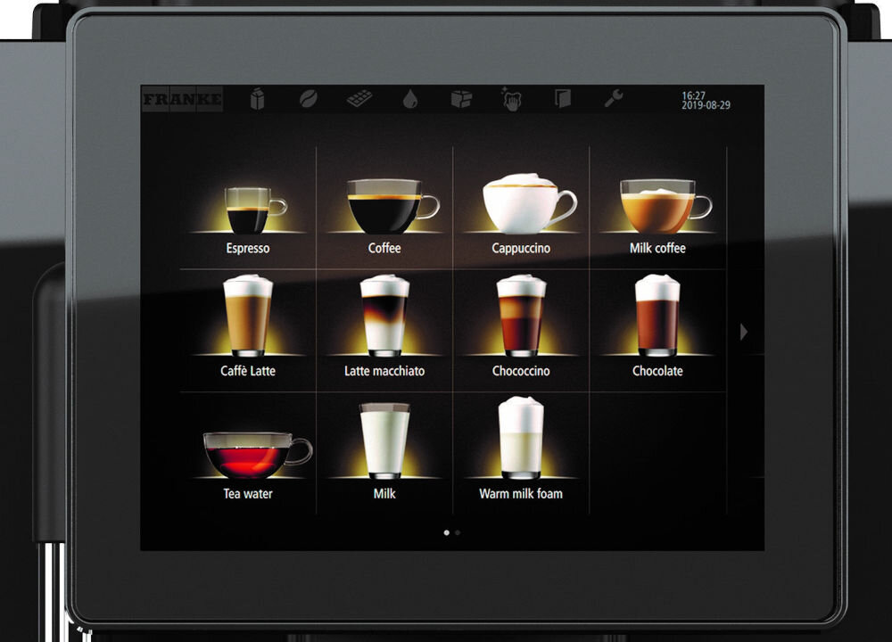 Ekspres FRANKE A300 FCS4070 wyświetlacz ekran napoje
