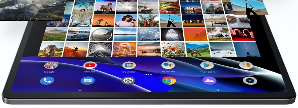 Tablet REALME Pad ekran bateria aparat procesor ram pamięć pojemność rozdzielczość zdjęcia filmy opis dane cechy blokady system łączność wifi bluetooth obudowa szkło odporność porty muzyka transfer sieć przekątna matryca waga czujniki