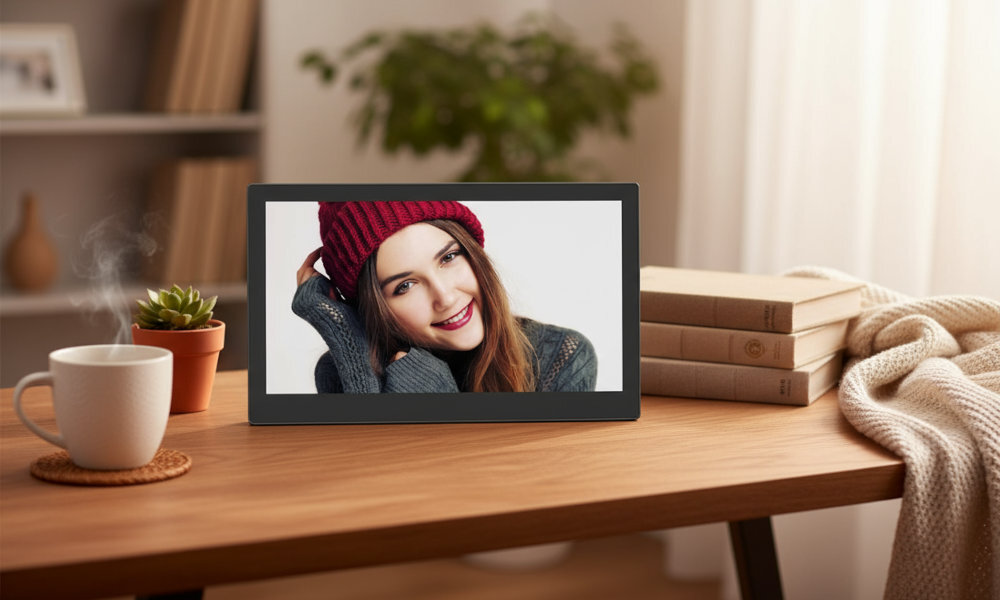 BRAUN DF 1361 - ramka na drewnianym stoliku