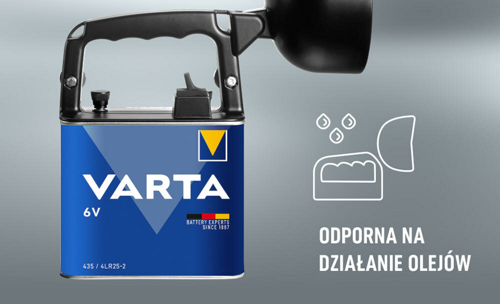 VARTA latarka solidna obudowa tworzywo sztuczne odporność stabilna