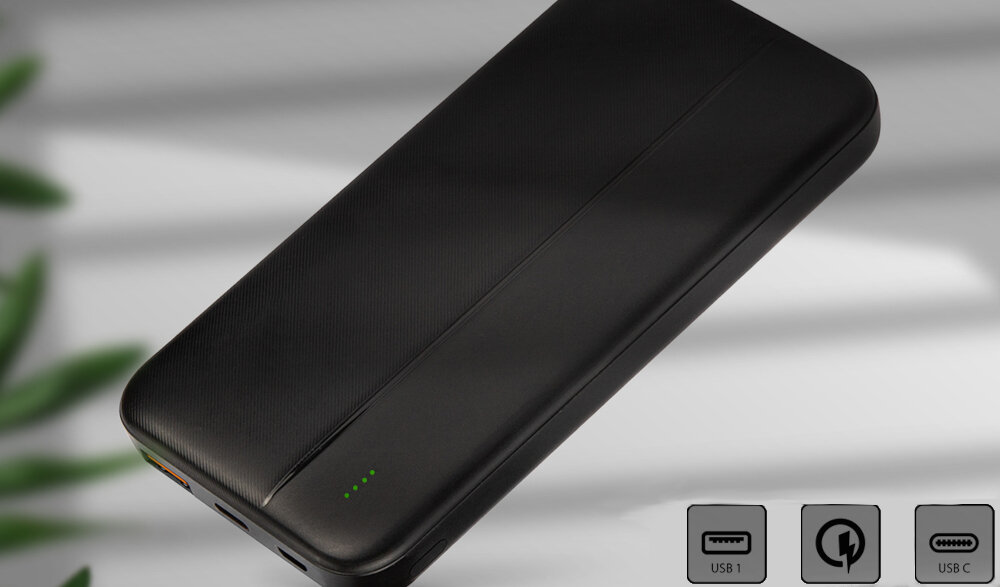 Powerbank FOREVER GSM113226 10000mAh Czarny ładowanie