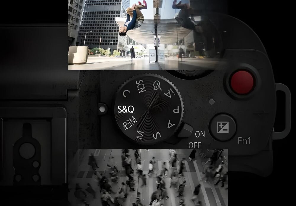 Aparat PANASONIC Lumix G100 zdjęcia obiektyw ekran wizjer ogniskowa przysłona migawka obudowa bateria zasilanie filmy nagrywanie rozdzielczość matryca rozmiar przekątna tryby iso montaż lampa światło przyciski sterowanie menu kontrast jasność balans bieli filtry cmos karta pliki format zapis seria