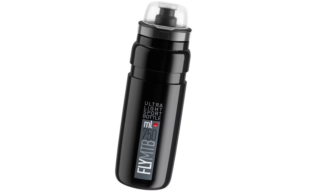 Bidon ELITE Fly MTB 750 ml Czarny Szeroki wlew mozliwosc mycia w zmywarce wygodny ustnik typu push-pull