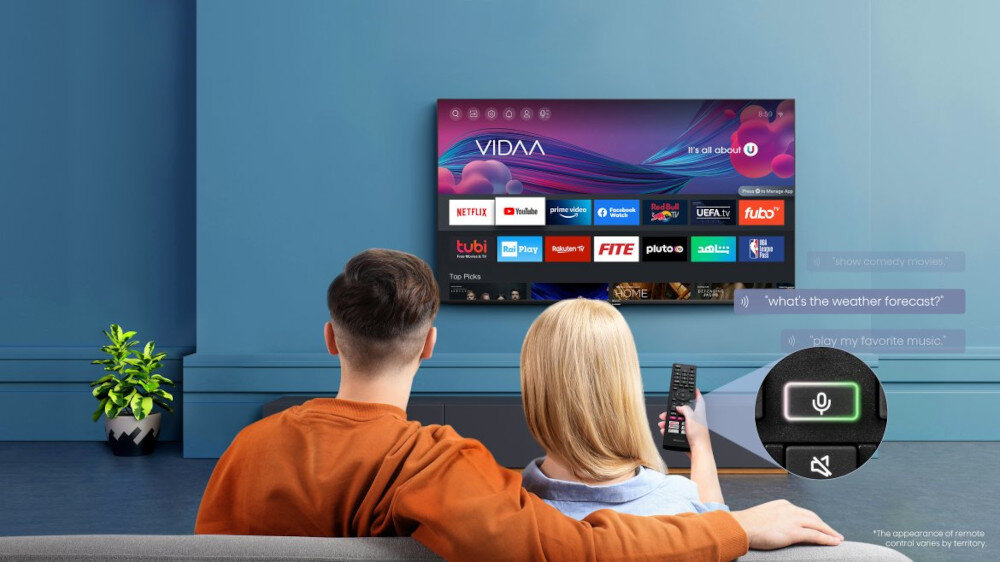 Telewizor HISENSE E7HQ - sterowanie głosowe