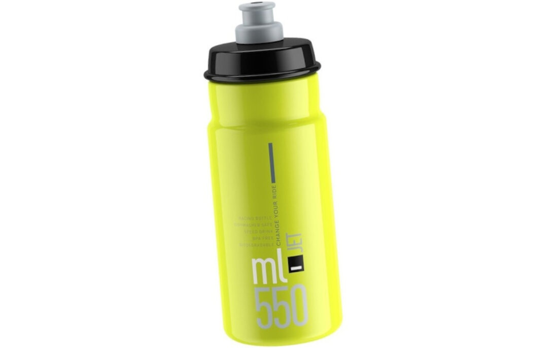 Bidon ELITE Jet 550 ml zolty kolor wykonanie wyprofilowany korpus