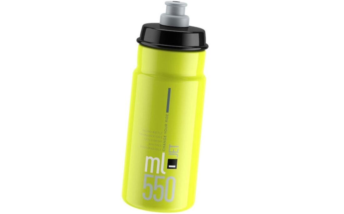 Bidon ELITE Jet 550 ml zolty kolor nakretka z innowacyjna dysza push-pull