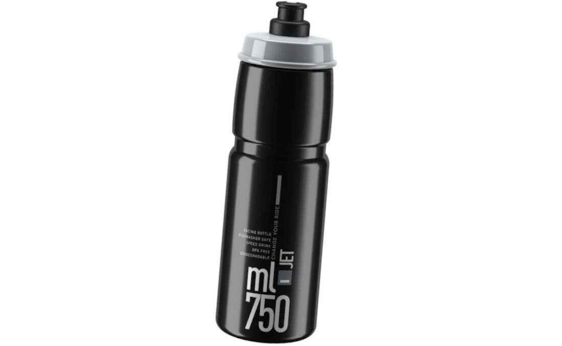 Bidon ELITE Jet 750 ml Czarny kolor nakretka z innowacyjna dysza push-pull