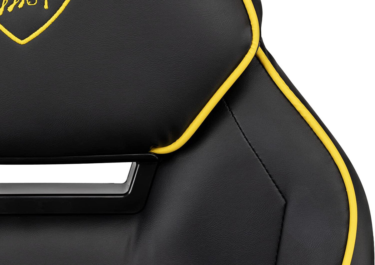 Fotel LAMBORGHINI Automobili Sport Czarno-zolty wysokiej klasy materialy