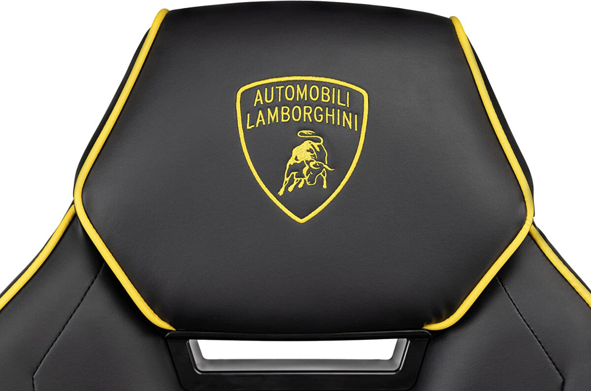 Fotel LAMBORGHINI Automobili Sport Czarno-zolty zaprojektowany z mysla o wygodzie