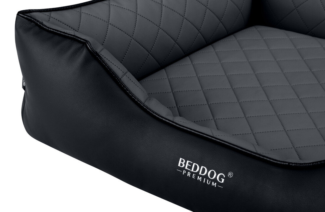 Legowisko dla psa BEDDOG Buffy The Rock Ortopedyczne XXL Czarno-szary ochrona stawów zdrowy sen wykonanie całość pianka memory wsparcie stawy kręgosłup
