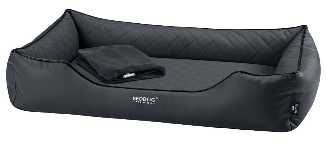 Legowisko dla psa BEDDOG Buffy Ortopedyczne XXL Antracytowy łatwe w utrzymaniu czystości wykonanie pokrowiec wysoka jakość skóra syntetyczna premium wchłanianie zapach brud wilgo odporny na zarysowaniać łatwe do czyszczenia