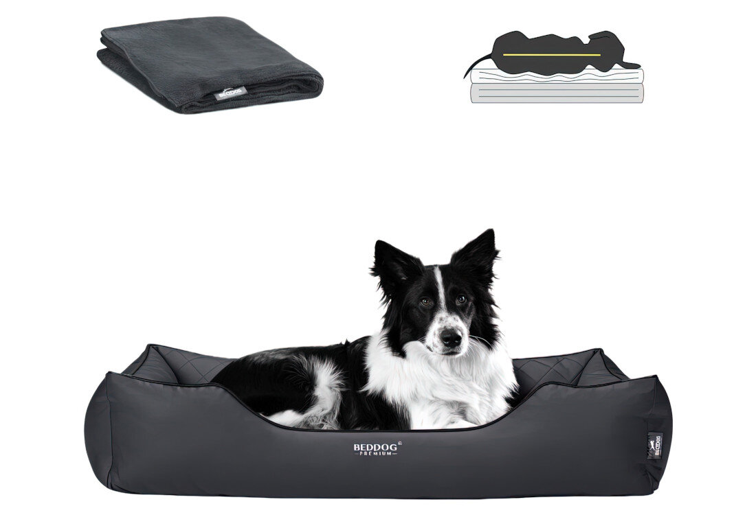 Legowisko dla psa BEDDOG Buffy Ortopedyczne XXL Antracytowy Przemyślana konstrukcja komfort wygoda bezpieczeństwo odpoczynek relaks solidne wykonanie przestronna powierzchnia duże małe psy