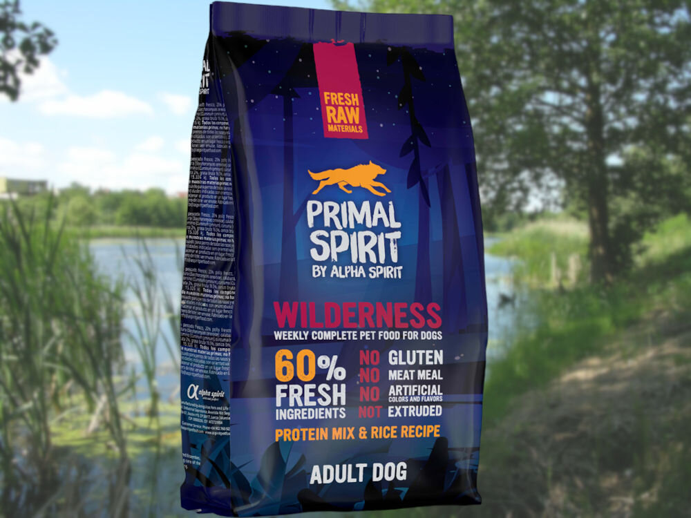 Karma dla psa ALPHA SPIRIT Wilderness Kurczak z wieprzowiną i rybą 1 kg naturalne składniki