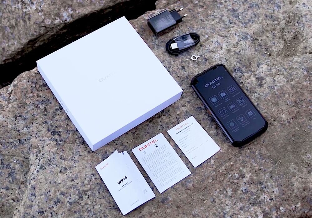 Smartfon OUKITEL WP16 ekran bateria aparat procesor ram pamięć pojemność rozdzielczość zdjęcia filmy opis dane cechy blokady system łączność wifi bluetooth obudowa szkło odporność porty muzyka transfer sieć przekątna matryca waga czujniki oled amoled ips