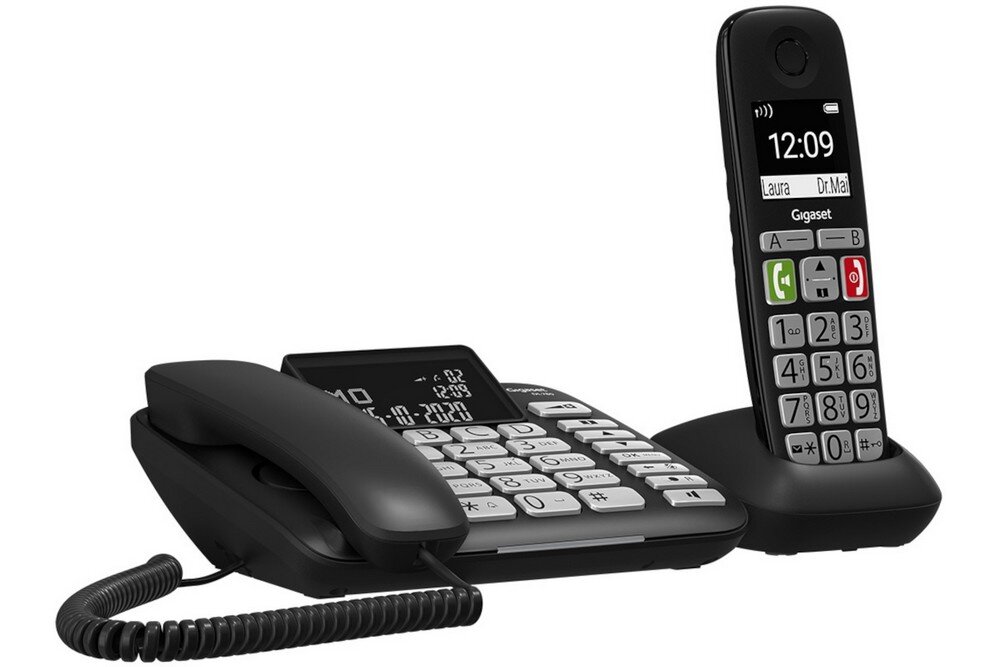 Telefon GIGASET DL780 Plus bateria zasilanie łączność ładowanie baza wyświetlacz klawiatura czuwanie dzwonienie dzwonki przewód słuchawka numery funkcje opis cechy