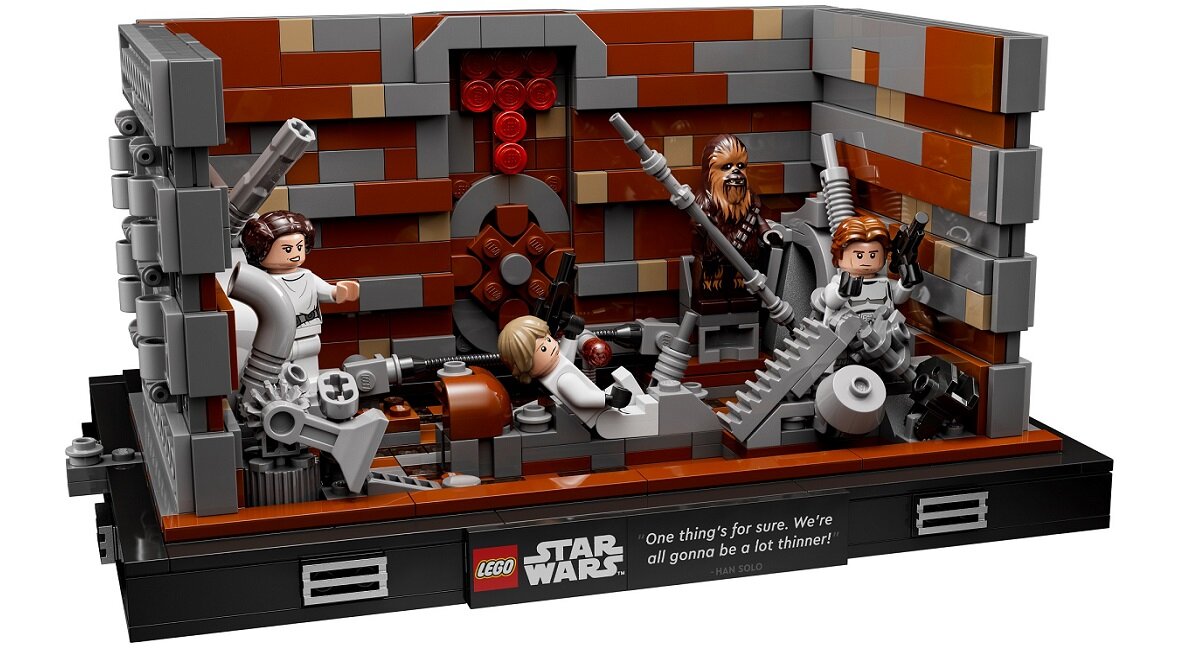 LEGO Star Wars Diorama: Zgniatarka odpadów na Gwieździe Śmierci 75339 Scenę ożywi sześć niezwykle popularnych postaci