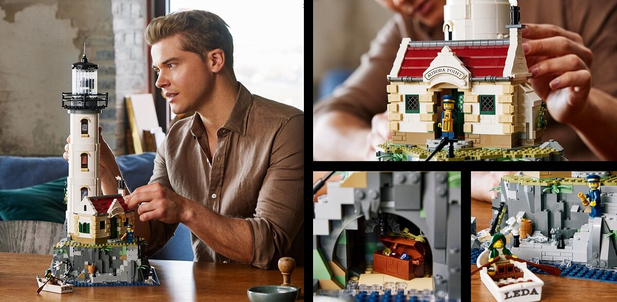 Набор «Моторизованный маяк» LEGO Ideas 21335 «Свет» подарит вам поистине трогательные впечатления. Поиграйте в смотрителя маяка.