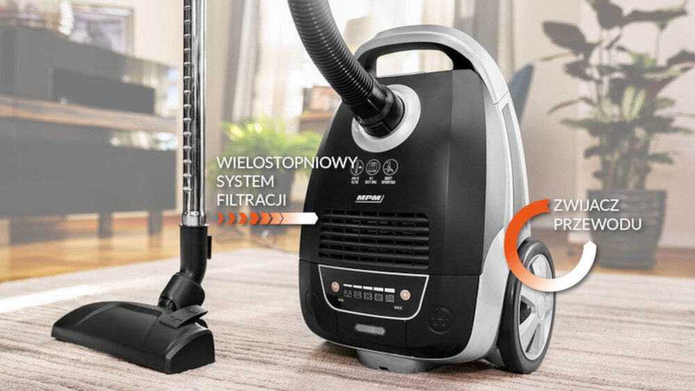 Odkurzacz MPM MOD-51 Automatyczny zwijacz przewodu zalety atuty