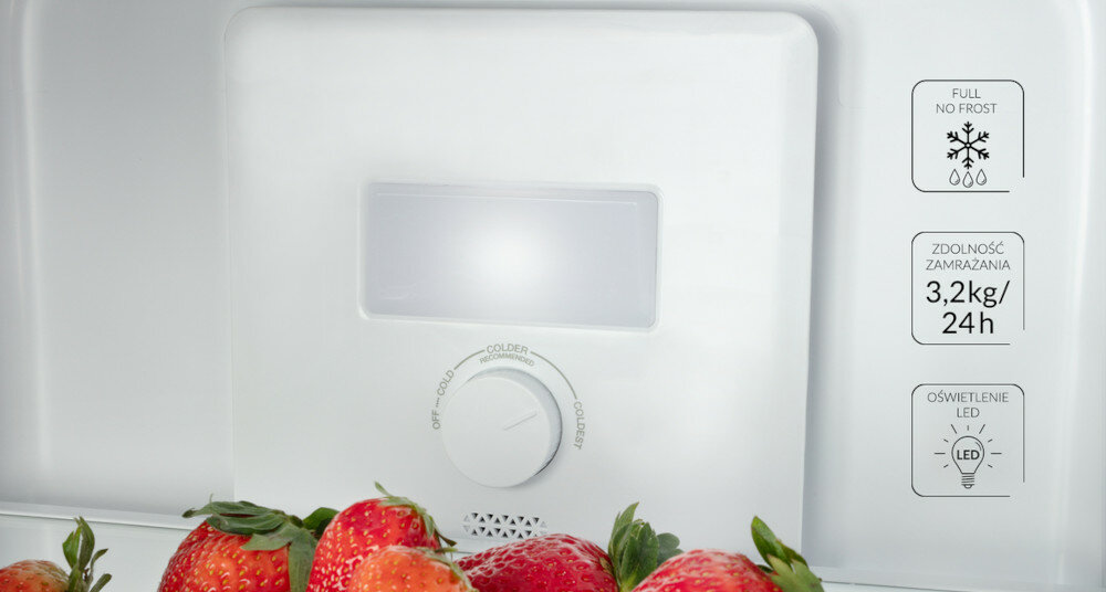 LODÓWKA MPM-254-FF-52 CZARNA No Frost rozmrażanie oświetlenie LED