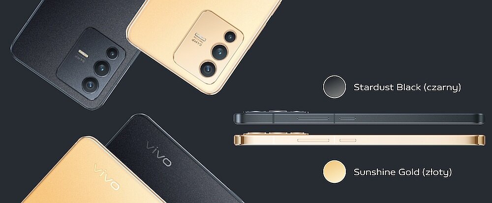 Smartfon VIVO V23 ekran bateria aparat procesor ram pamięć pojemność rozdzielczość zdjęcia filmy opis dane cechy blokady system łączność wifi bluetooth obudowa szkło odporność porty muzyka transfer sieć przekątna matryca waga czujniki