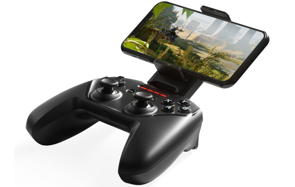 Kontroler STEELSERIES Nimbus+ jakość wykonanie ios ipados tvos elegancki przyciski nawigacja spust uchwyt łączność bezprzewodowa akumulator