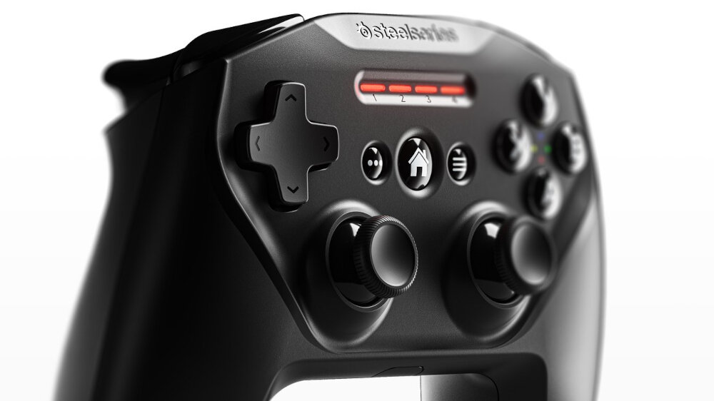 Kontroler STEELSERIES Nimbus+ jakość wykonanie ios ipados tvos elegancki przyciski nawigacja spust uchwyt łączność bezprzewodowa akumulator