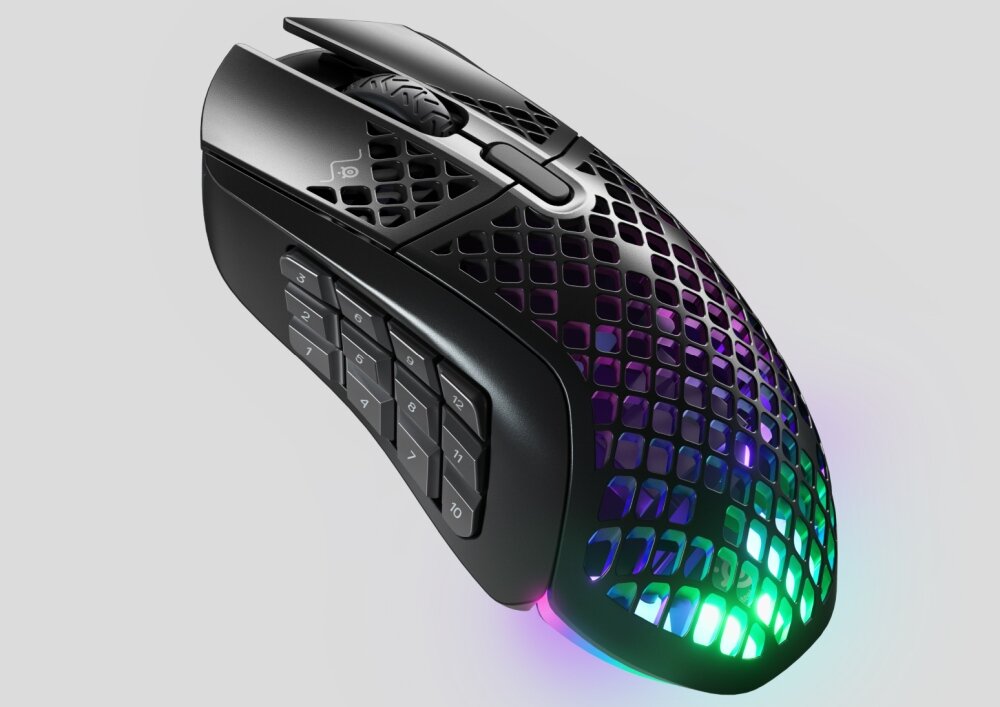 Mysz STEELSERIES Aerox 9 prędkość światła lekka mysz programowalne przyciski ochrona aqua rewolucja kontrola PTFE RGB kabel chwyt komfort bluetooth