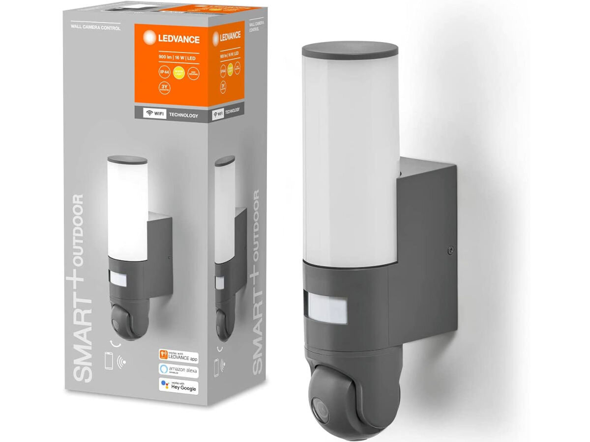 Oprawa zewnętrzna LEDVANCE SMART OUTD SMART+ Wifi Wall Camera Control Dg WiFi zawartosc opakowania