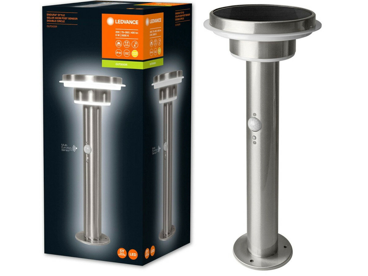 Oprawa zewnetrzna LEDVANCE Endura Style Solar Sensor Wall Circle BK tryby