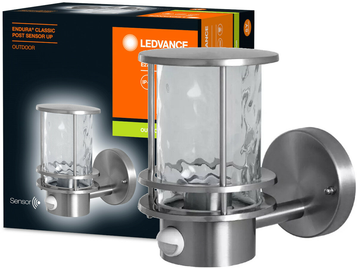 Ledvance Post. Top LEDVANCE Endura Classic Post Sensor Up Stalowy Kinkiet zewnętrzny ...