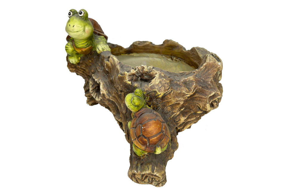SASKA GARDEN donica bajkowy wygląd ogród balkon pomieszczenia domowe asymetryczny kształt postacie wesołe żółwie korzeń świeże powietrze odporność tworzywo sztuczne warunki atmosferyczne
