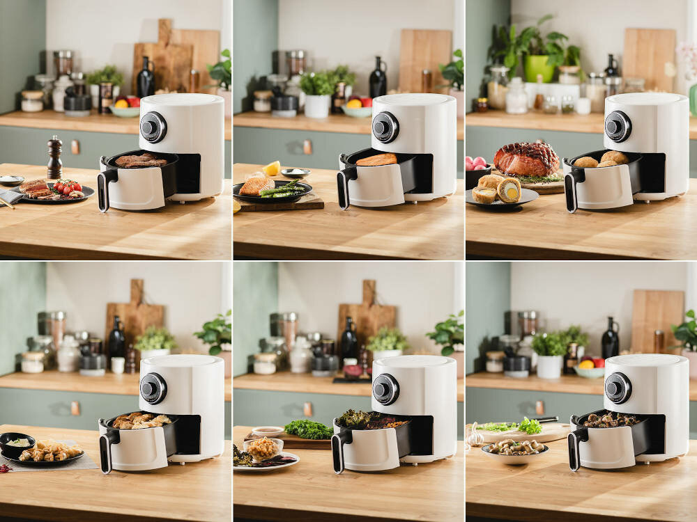 Frytkownica beztluszczowa DELIMANO Air Fryer Star Czarny wszechstronna szybka i wygodna