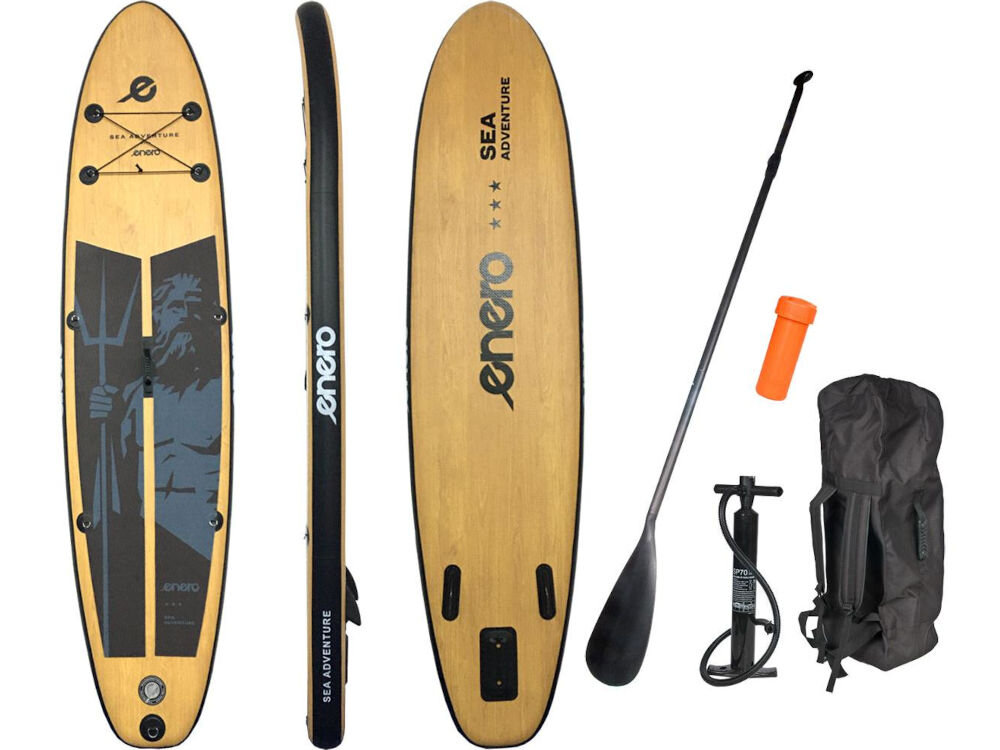 Deska SUP ENERO Neptun Wooden 1039473 320 x 76 x 15 cm elementy zestaw