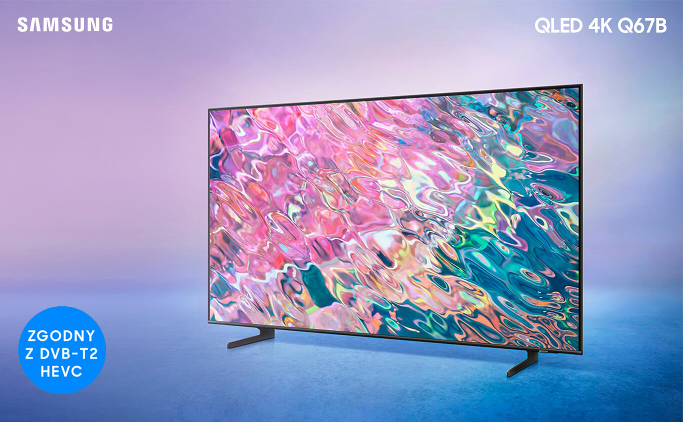 Q67B wyświetla szczegółową, rozblendowaną grafikę, która prezentuje trwałość kolorów w technologii Quantum Dot. Q67BAUXXH