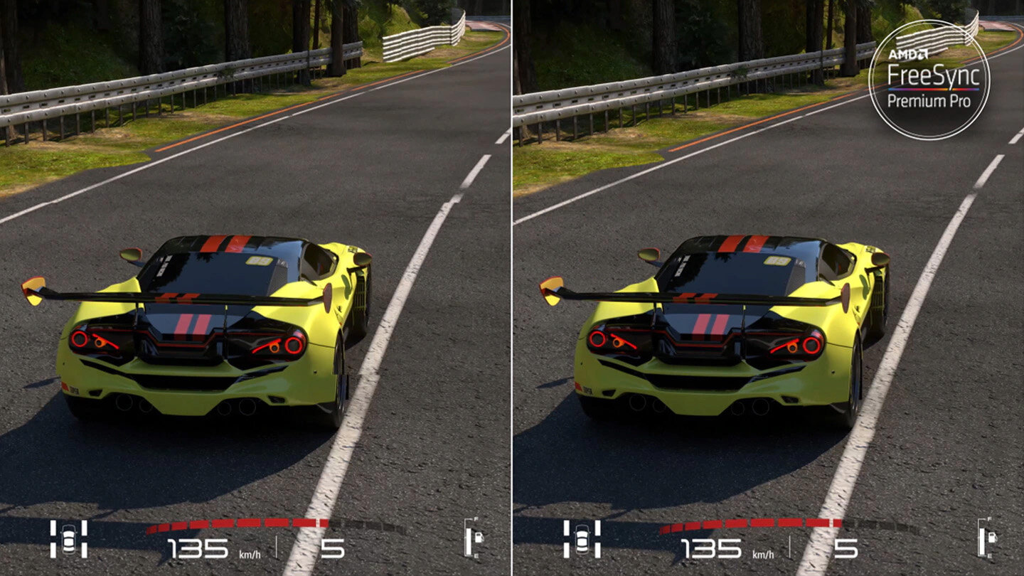 php7kknng pl-feature--lrm--531142019 Samochód porusza się płynnie podczas wyścigu dzięki FreeSync Premium Pro . Q70BATXXH