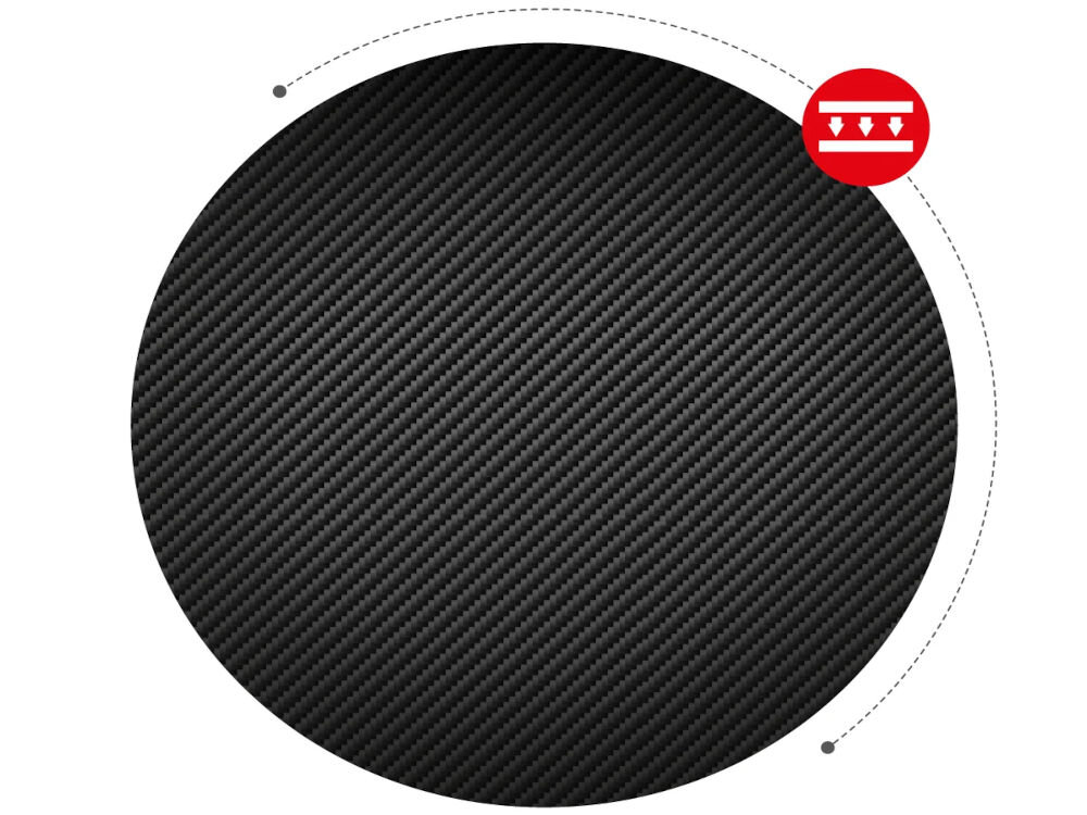 Biurko HUZARO Hero 8.5 zbliżenie na strukturę Carbon Flex trwała estetyczna łatwa do czyszczenia ochrona przed zarysowaniami zabrudzeniami