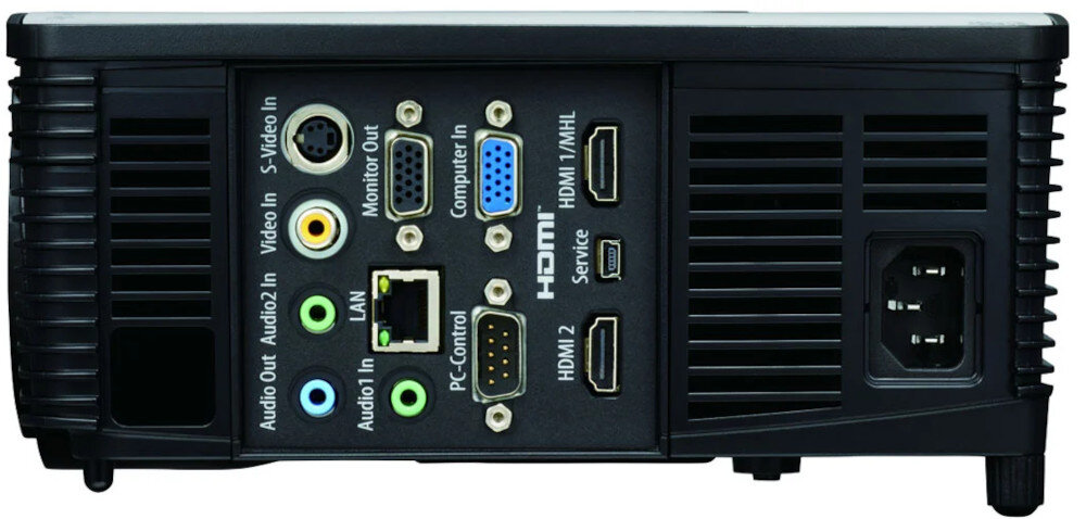 Projektor RICOH PJ HD5452 złącza porty podłączenie gniazda