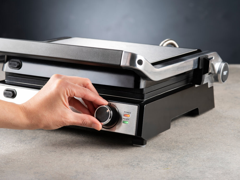 DELIMANO Deluxe Noir Grill elektryczny niskie ceny i opinie w Media