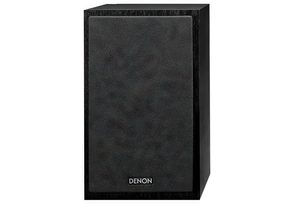 Kolumny głośnikowe DENON SC-M41 obudowa MDF solidna konstrukcja precyzyjny dźwięk, kolumna głośnikowa po skosie na białym tle