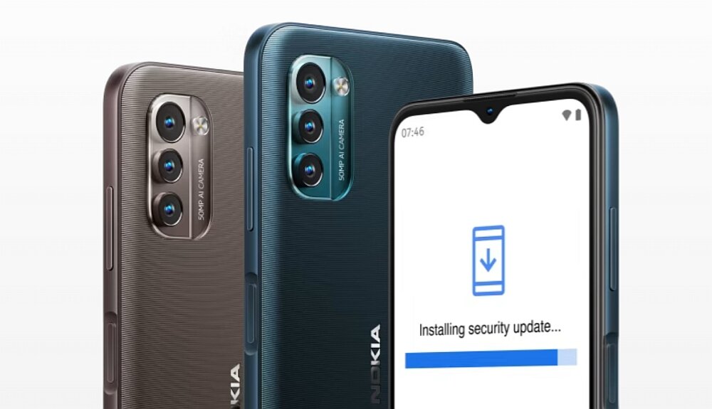 Smartfon NOKIA G21 ekran bateria aparat procesor ram pamięć pojemność rozdzielczość zdjęcia filmy opis dane cechy blokady system łączność wifi bluetooth obudowa szkło odporność porty muzyka transfer sieć przekątna matryca waga czujniki