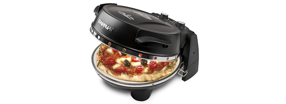 piec do pizzy G3FERRARI G1003210 1200W Srednica 31 cm CZARNY nieprzywierajaca powloka ognioodporny kamien waga latwe przechowywanie i transport