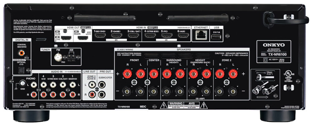 Kino domowe ONKYO TX-RN6100B + KLIPSCH R-820F R-34C R-51M - obsługa