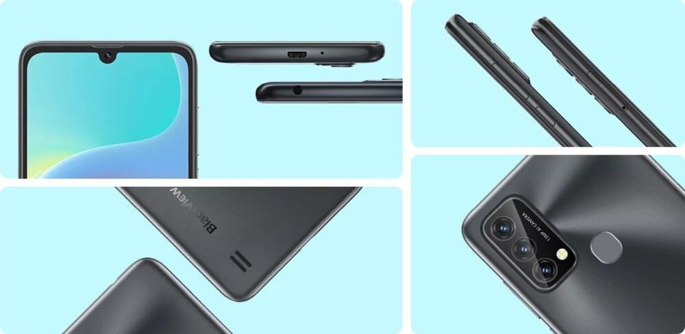 Smartfon BLACKVIEW A50 ekran bateria aparat procesor ram pamięć pojemność rozdzielczość zdjęcia filmy opis dane cechy blokady system łączność wifi bluetooth obudowa szkło odporność porty muzyka transfer sieć przekątna matryca waga czujniki