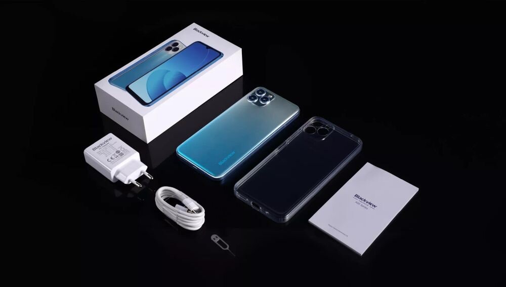 Smartfon BLACKVIEW A95   ekran bateria aparat procesor ram pamięć pojemność rozdzielczość zdjęcia filmy opis dane cechy blokady system łączność wifi bluetooth obudowa szkło odporność porty muzyka transfer sieć przekątna matryca waga czujniki