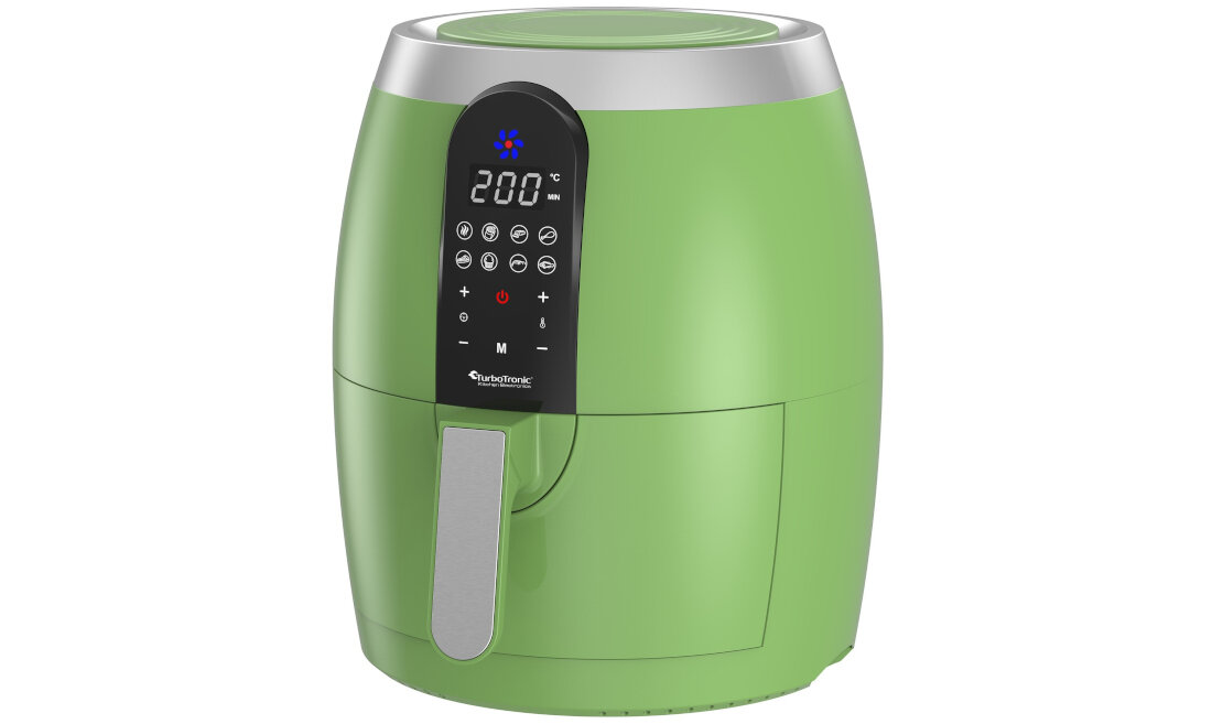 Frytkownica beztluszczowa TURBOTRONIC TT-AF10D Zielony Air Fryer ergonomia certyfikaty bezpieczenstwo